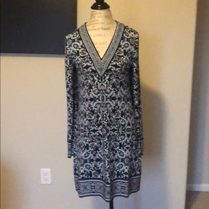 WHBM Blue & white dress